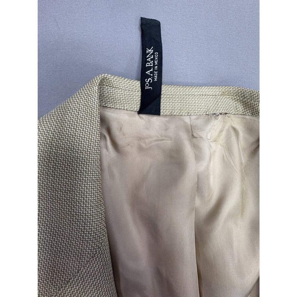 Jos A Bank Gordon Model Sport Coat 46L Gold Wool Silk Blend Vintage 90s-2000s - Picture 8 of 9